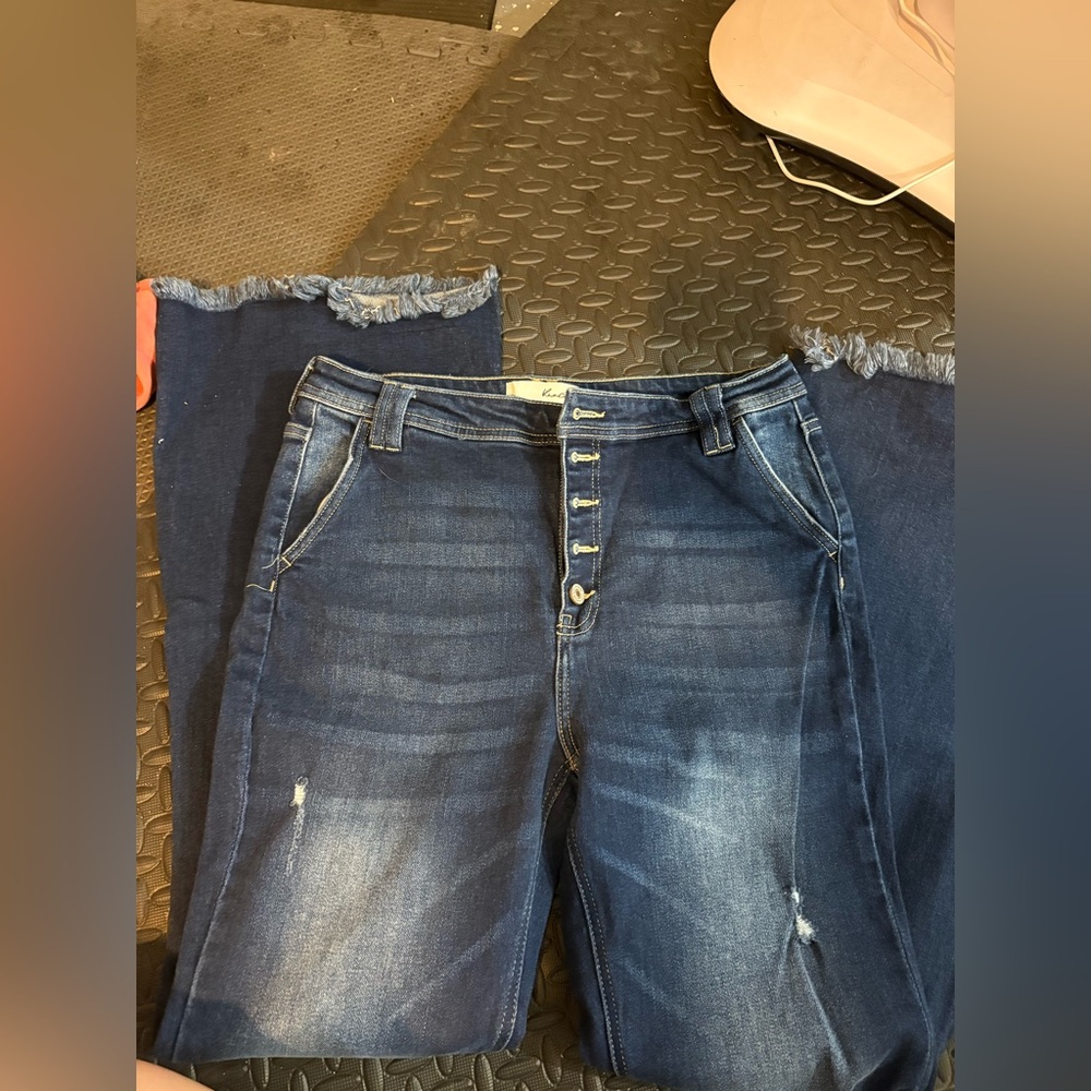 KanCan Blue Flare Wide Leg Jeans